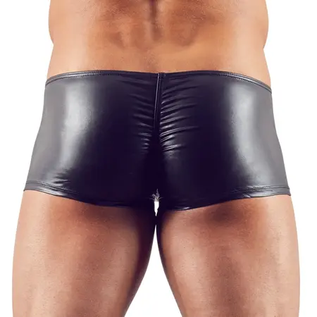 NEK Men's Shiny Party Pants with Zipper Detail, Size M