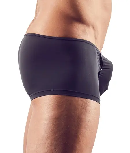NEK Men's Stretch Pants L Black Transparent with Snap Pouch