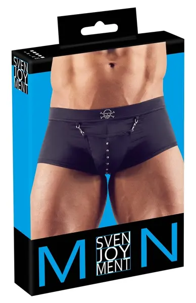 NEK Pirate Style Men's Pants M with Skull Stud & Snap Hook Pouch