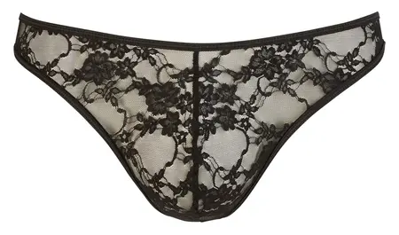 Svenjoyment Men's Lace Briefs Black L - Stretch Comfort & Elegance