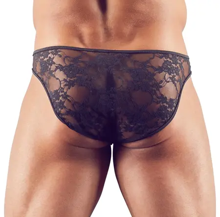 NEK Men's Stretch Lace Briefs Black M - Breathable Comfort Fit