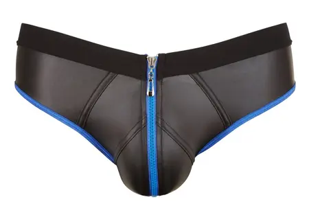 NEK Men's Jock L Black Neoprene-Style Matte Finish, Zipper Front
