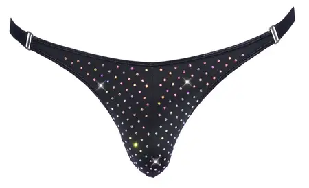 Svenjoyment Men's Stretch String S Black with Rhinestone Detail
