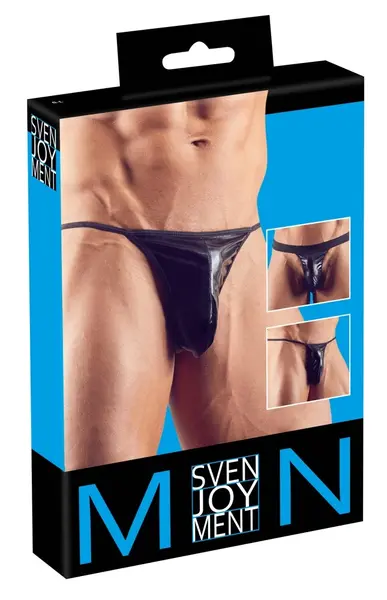 NEK Men's Underwear Set 3-Pack Wet Look S-L Black Stretchy Material