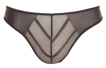NEK Men's String M Black Powernet & Matte Shiny Material Design