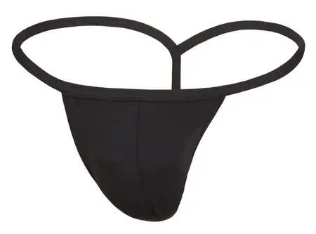 NEK Men's Mini String L Black Shiny Microfiber Briefs