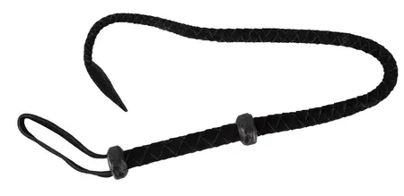 ZADO Single Tail Suede Whip 90cm - Braided Leather, Reinforced Handle