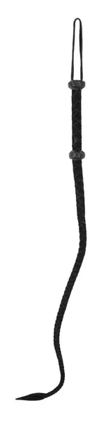 ZADO Single Tail Suede Whip 90cm - Braided Leather, Reinforced Handle