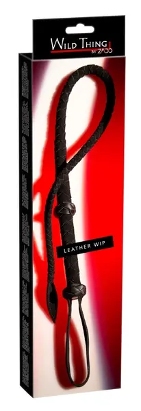 ZADO Single Tail Suede Whip 90cm - Braided Leather, Reinforced Handle