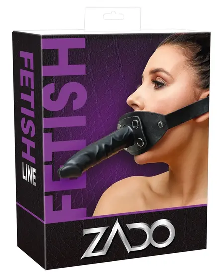 ZADO Intimate Silicone System Adjustable Leather Head Strap Black