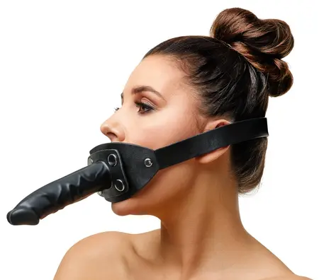 ZADO Intimate Silicone System Adjustable Leather Head Strap Black