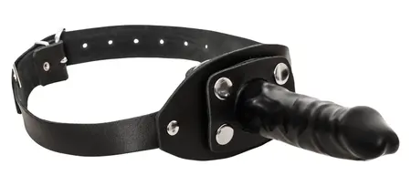 ZADO Intimate Silicone System Adjustable Leather Head Strap Black
