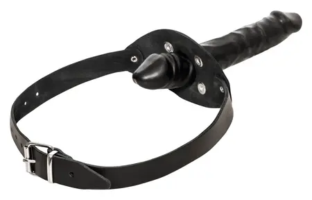 ZADO Intimate Silicone System Adjustable Leather Head Strap Black