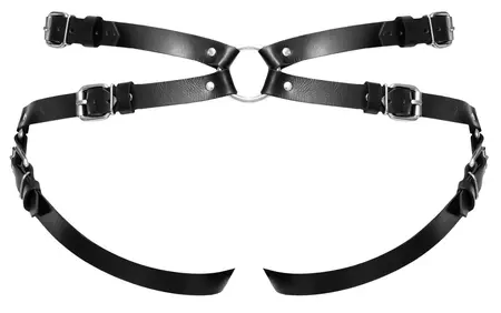 ZADO Leather Adjustable Waist Harness S/M - Universal Fastening System