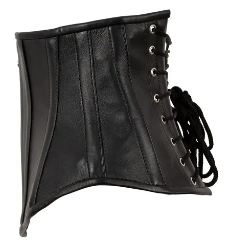 Cottelli Collection Leather Waist Cincher 81 cm, Black, Lamb Nappa