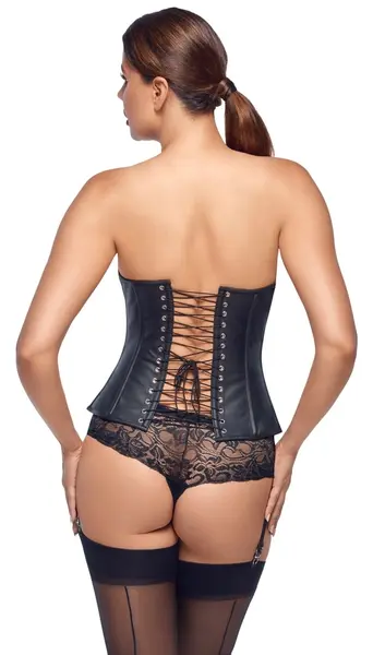 ZADO Lamb Nappa Leather Corset L - Strapless, Shaping, Adjustable Fit