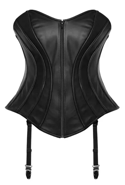ZADO Lamb Nappa Leather Corset S with Removable Straps, Black