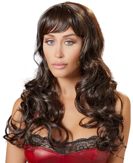 You2Toys Elegant Dark Brown Synthetic Wig with Fringe, 55 cm