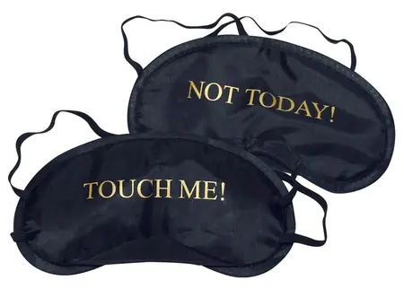 Orion Mood Blindfold Satin Black/Gold Reversible Message 100% Polyester
