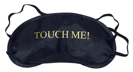 Orion Mood Blindfold Satin Black/Gold Reversible Message 100% Polyester