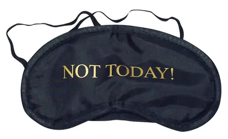 Orion Mood Blindfold Satin Black/Gold Reversible Message 100% Polyester