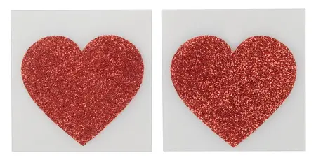 You2Toys Adhesive Heart Pasties Red 5.2x4.9cm Skin-Friendly 1 Pair