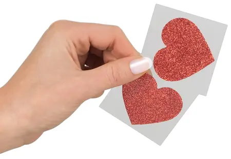 You2Toys Adhesive Heart Pasties Red 5.2x4.9cm Skin-Friendly 1 Pair