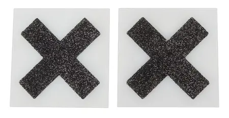 You2Toys Decorative Black Cross Adhesive Nipple Covers 5.9cm