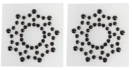 You2Toys Rhinestone Star-Shaped Body Stickers Black 1.5cm Set of 2