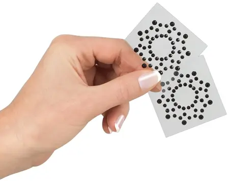 You2Toys Rhinestone Star-Shaped Body Stickers Black 1.5cm Set of 2