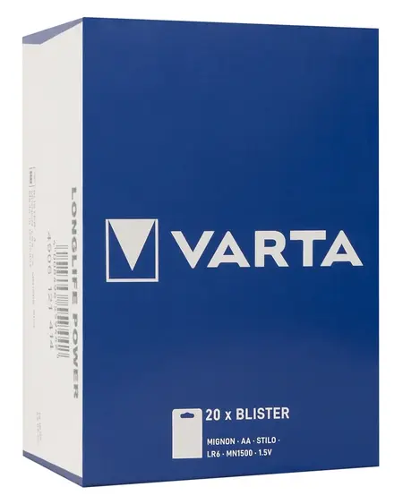 Varta Longlife Power AA Batteries 20-Pack - Reliable Energy Solution