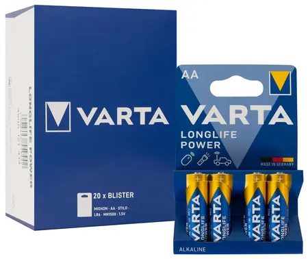 Varta Longlife Power AA Batteries 20-Pack - Reliable Energy Solution