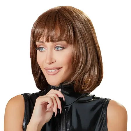Cottelli Collection Bob Wig Adjustable Brown 28cm Polyester
