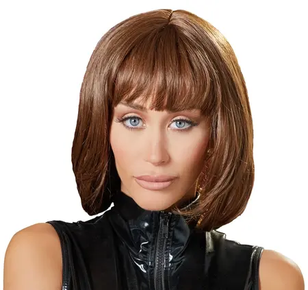 Cottelli Collection Bob Wig Adjustable Brown 28cm Polyester