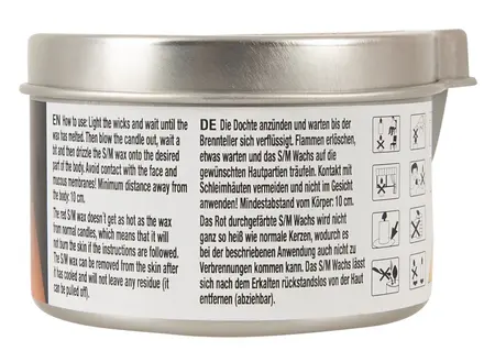 You2Toys S/M Candle Red 100g - Low-Temperature Wax in Tin Case