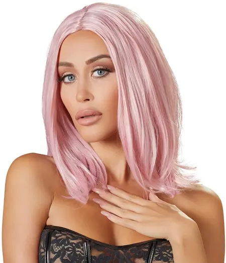 You2Toys Bob Style Wig Adjustable Pink 30cm Polyester