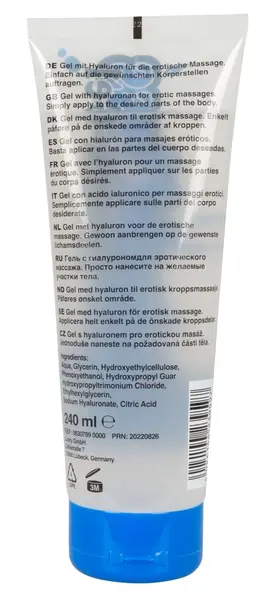 KlatschNass Water-Based Massage Gel with Hyaluronan 240 ml Vegan