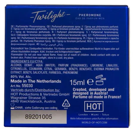 HOT Twilight Pheromone Eau de Parfum for Men 15ml Glass Spray