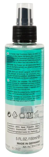 EROS 2in1 Intimate & Toy Cleaner Spray 150ml - Gentle Alcohol-Free Formula