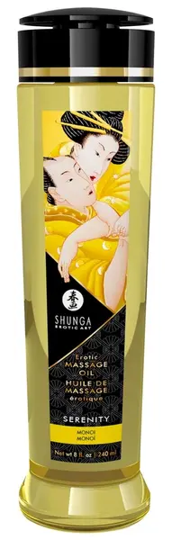 Shunga Serenity Massage Oil 240ml - Natural Vegan Monoi Aroma