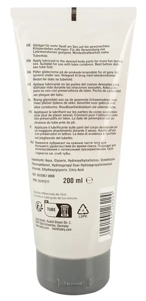 Just Glide Performance Lubricant 200ml - Water-based & Silicone Hybrid