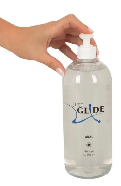 Just Glide Anal Water-Based Lubricant 1L - pH-Balanced, Vegan Formula