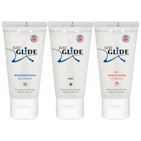 Just Glide Lubricant Set 3x50ml - Waterbased, Toys, Anal Formula