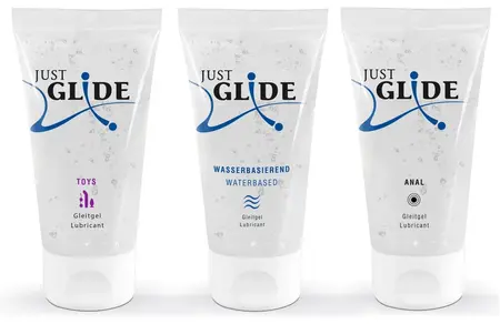 Just Glide Lubricant Set 3x50ml - Waterbased, Toys, Anal Formula