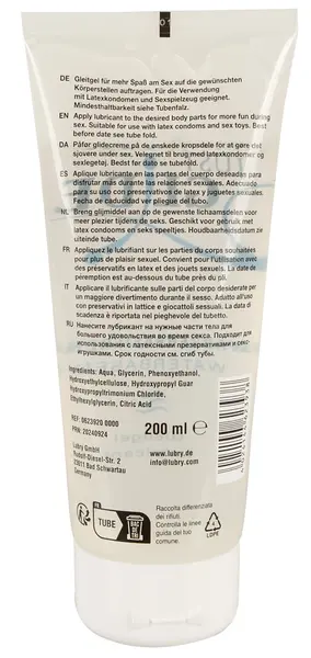 Just Glide Water-based Lubricant 200 ml - Vegan, Universal Formula