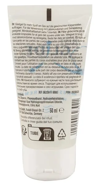 Just Glide Water-Based Lubricant 50 ml - Vegan Formula, Condom Safe