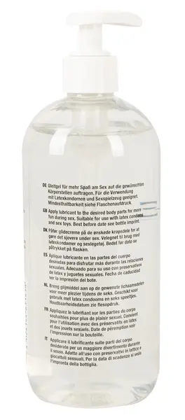 Just Glide Anal Water-Based Lubricant 500 ml - Long-Lasting Formula