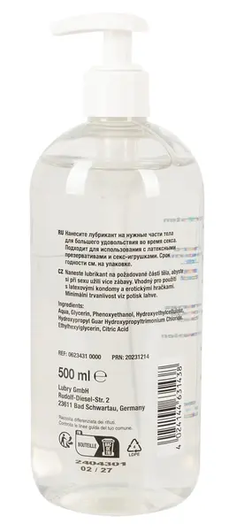Just Glide Anal Water-Based Lubricant 500 ml - Long-Lasting Formula