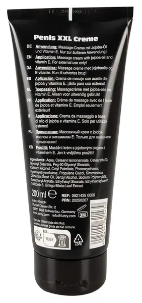 HOT XXL Care Cream 200 ml with Jojoba Oil and Ginkgo Extracts