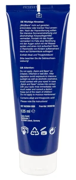 BlitzBlank Hair Removal System 125 ml - Gentle Skin Formula